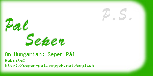 pal seper business card